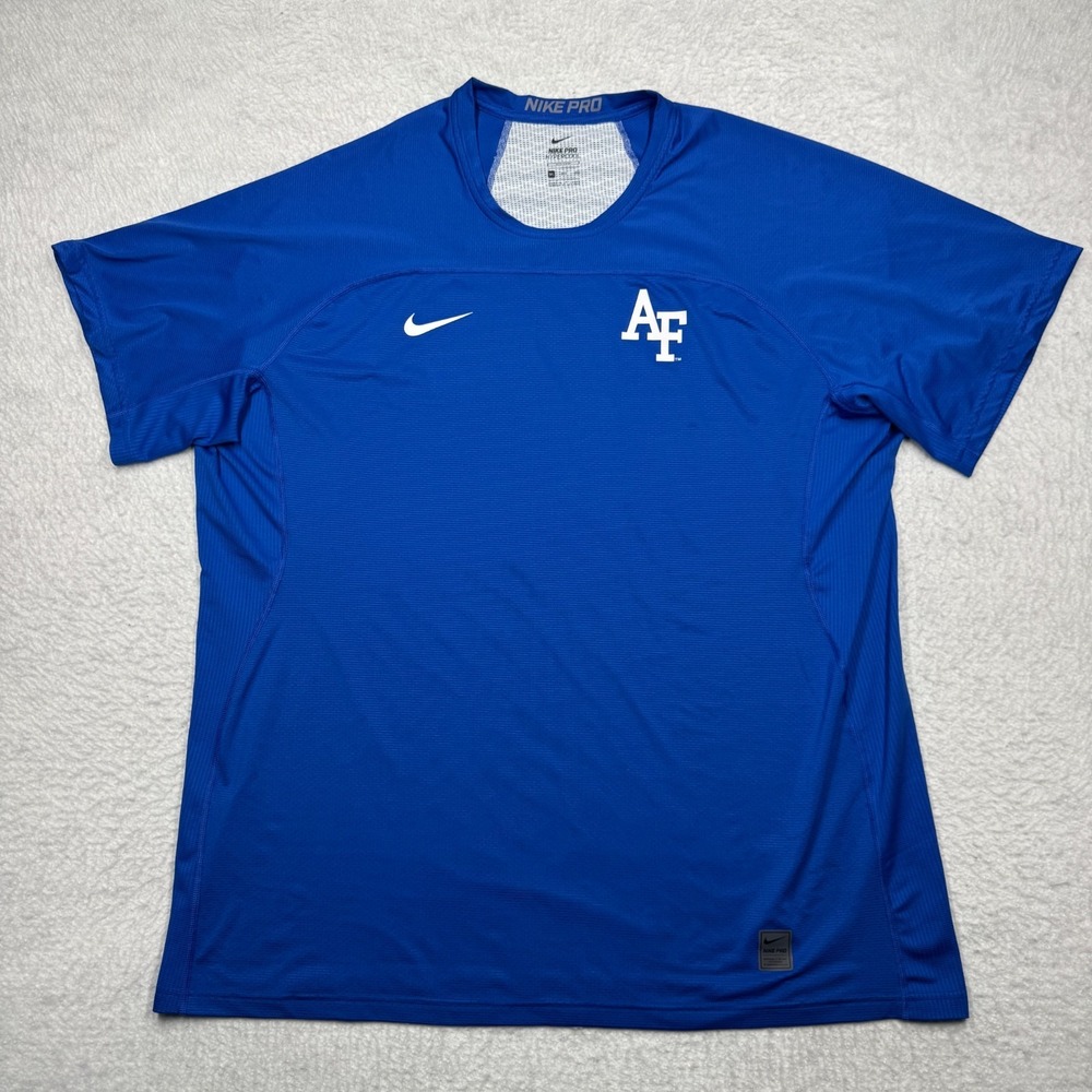 Air Force Falcons Nike Pro Hypercool Fitted Dri-Fit T-Shirt Blue Men's Size 3XL
